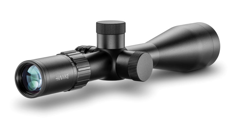 Load image into Gallery viewer, Hawke Airmax 30 AMX Reticle Rifle Scope | Best optical rifle scope in UK | Suitable for Hunting |Second Focal Plane Long Range Scope | TalonGear.co.uk | side focus 6-24x50
