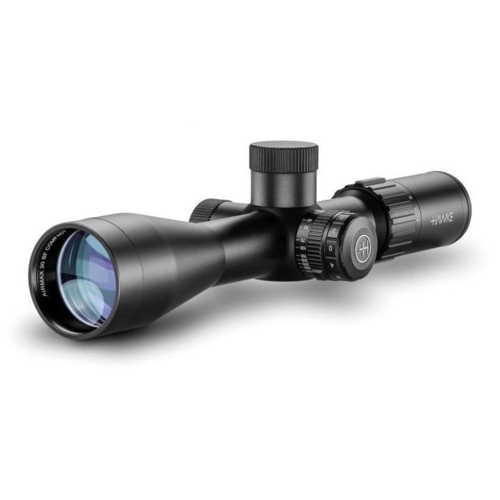 Load image into Gallery viewer, Hawke Airmax 30 AMX Reticle Rifle Scope | Best optical rifle scope in UK | Suitable for Hunting |Second Focal Plane Long Range Scope | TalonGear.co.uk | side focus 4-16x44
